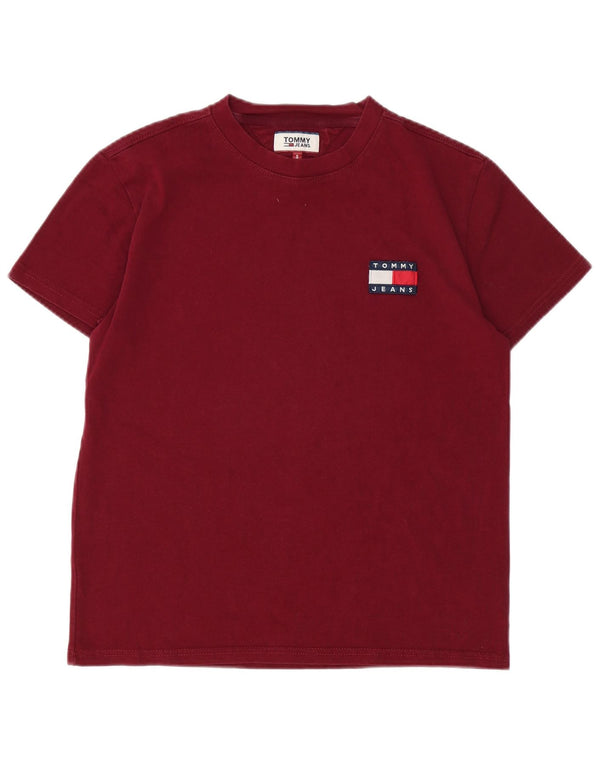 Tommy Hilfiger Camiseta para hombre Top Small Borgoña Algodón