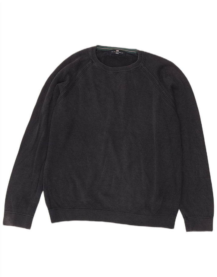 MARKS & SPENCER Sudadera Azul Harbor para Hombre Jersey Pequeño Algodón Azul Marino