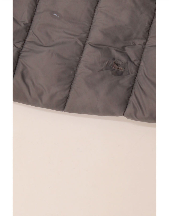 MICHAEL KORS Abrigo acolchado con capucha para mujer UK 46 Grande Nylon gris