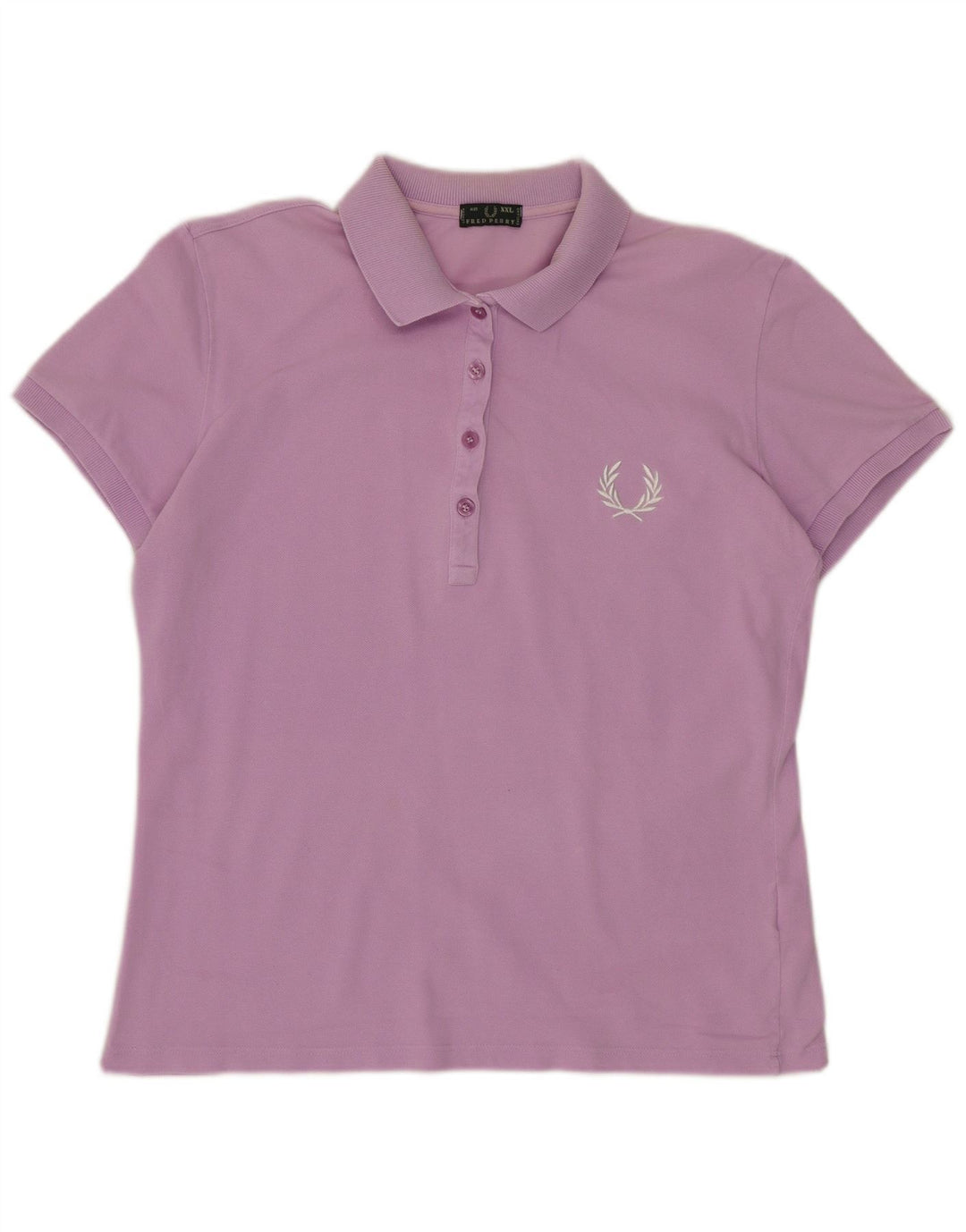 Fred Perry Polo para Mujer UK 20 2XL Algodón Púrpura