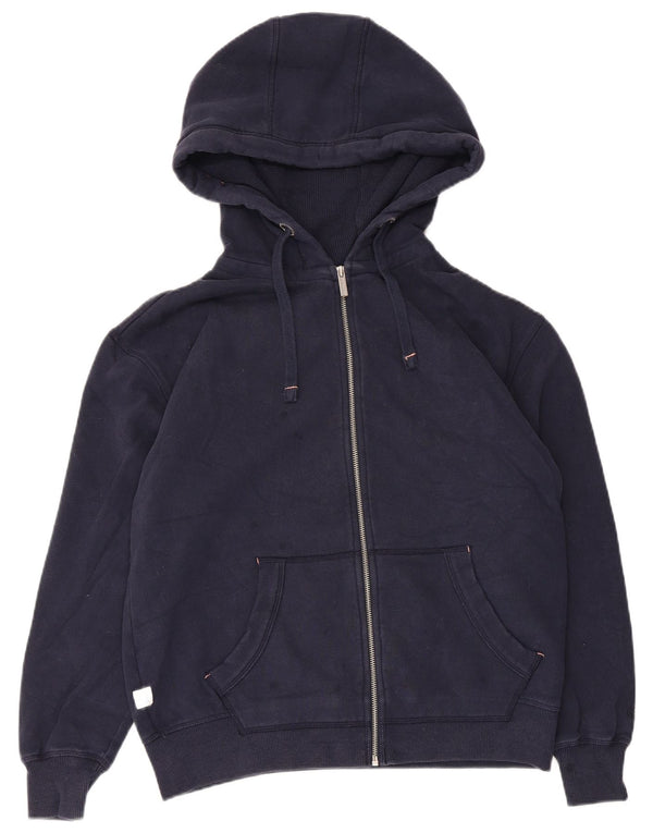Sudadera con capucha y cremallera para hombre Fat Face Small Algodón azul marino