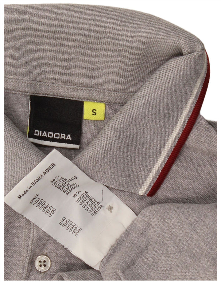 DIADORA Polo Hombre Small Gris Algodón