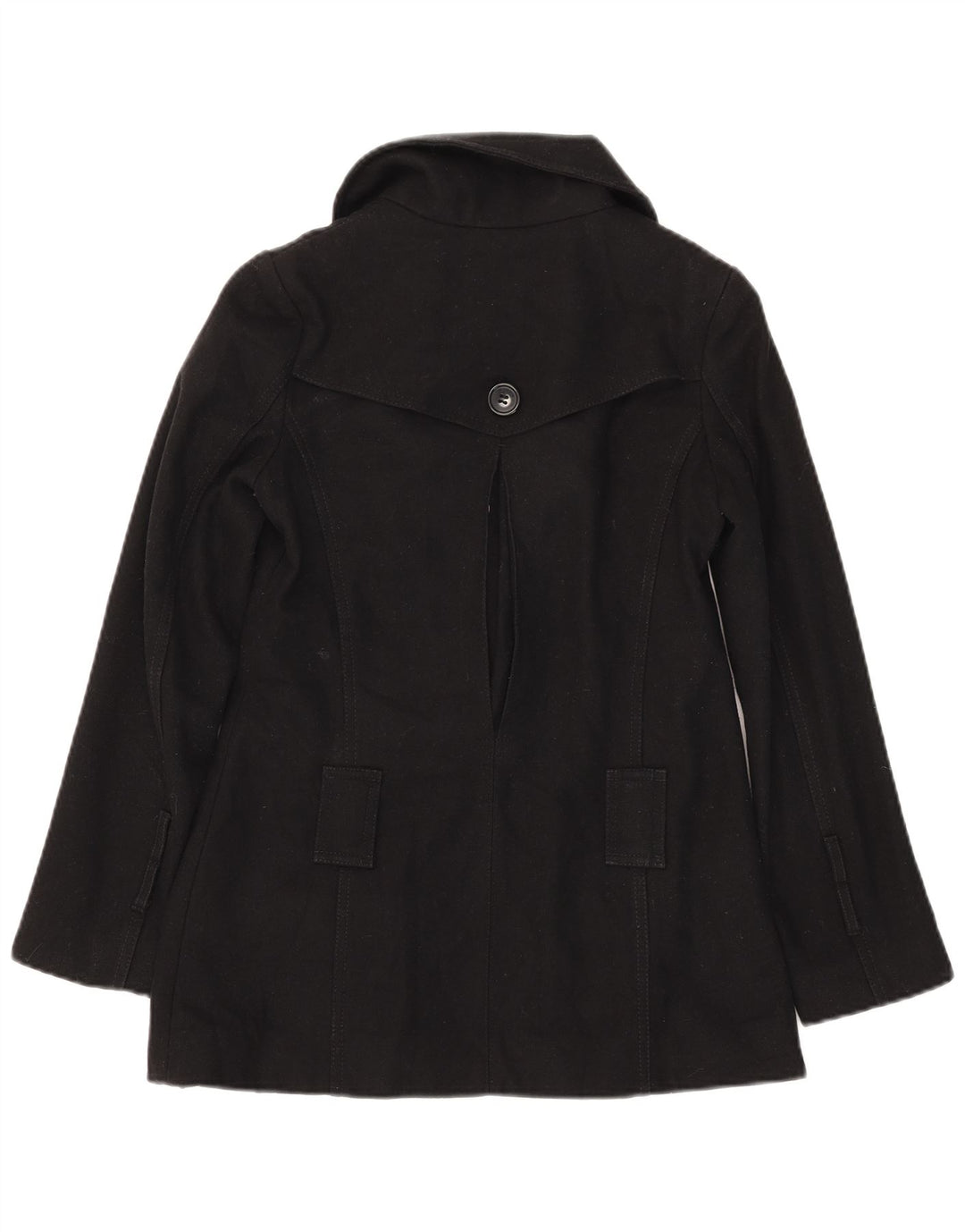 Topshop Gabardina para mujer UK 6 XS Lana negra