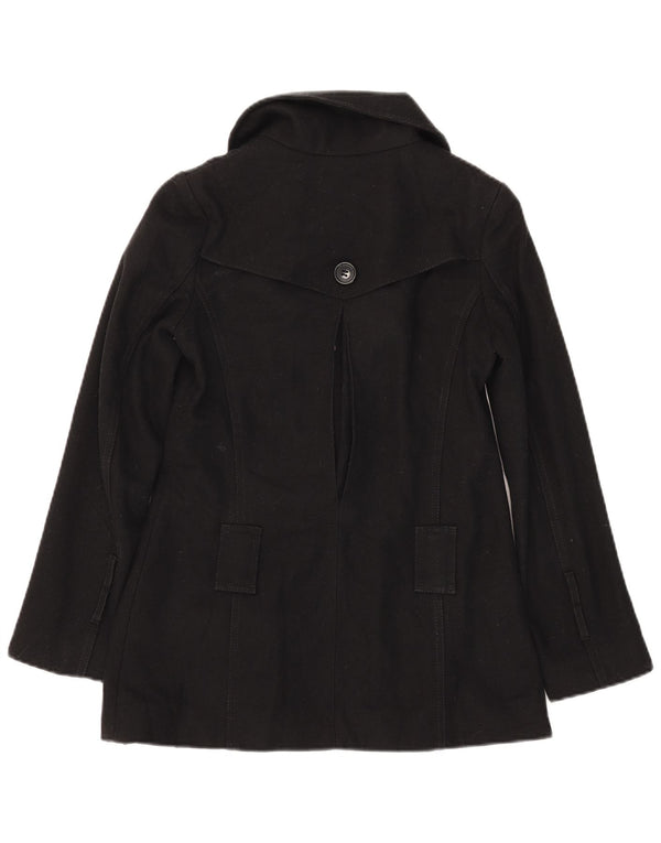 Topshop Gabardina para mujer UK 6 XS Lana negra
