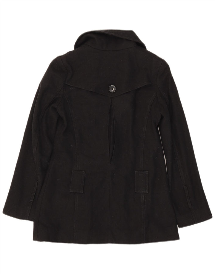 Topshop Gabardina para mujer UK 6 XS Lana negra