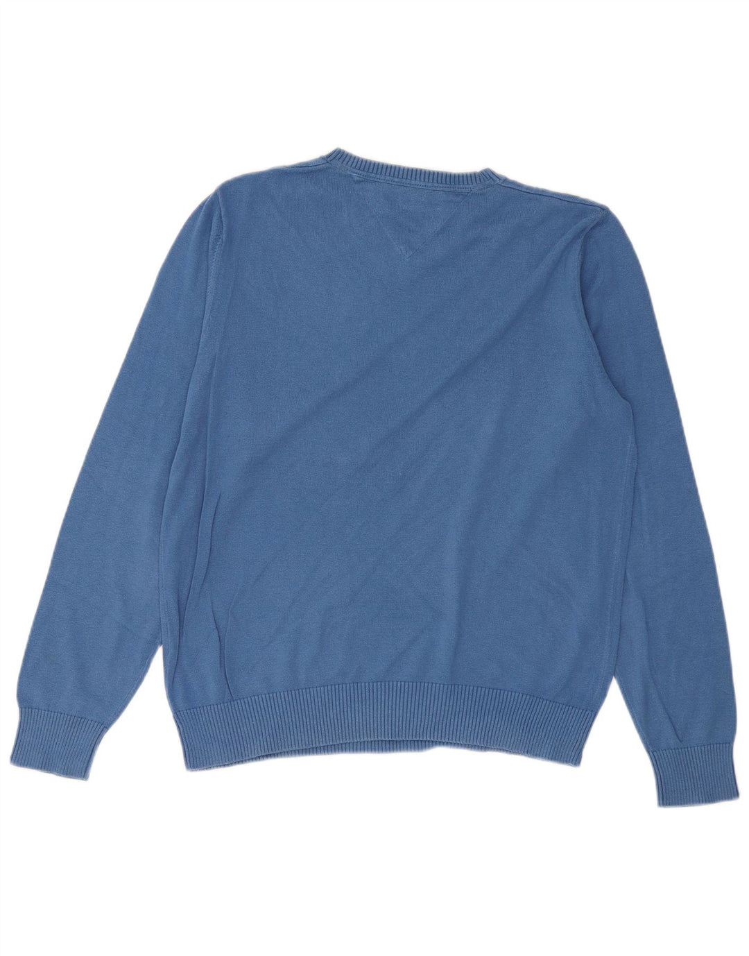 TOMMY HILFIGER Jersey con cuello en V para hombre Azul medio Algodón