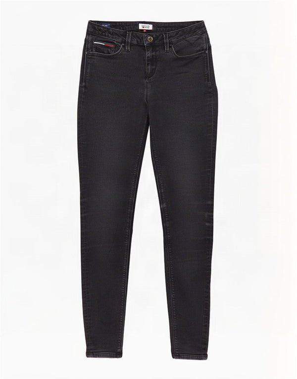 Tommy Hilfiger Vaqueros pitillo de talle medio para mujer W29 L32 Algodón gris
