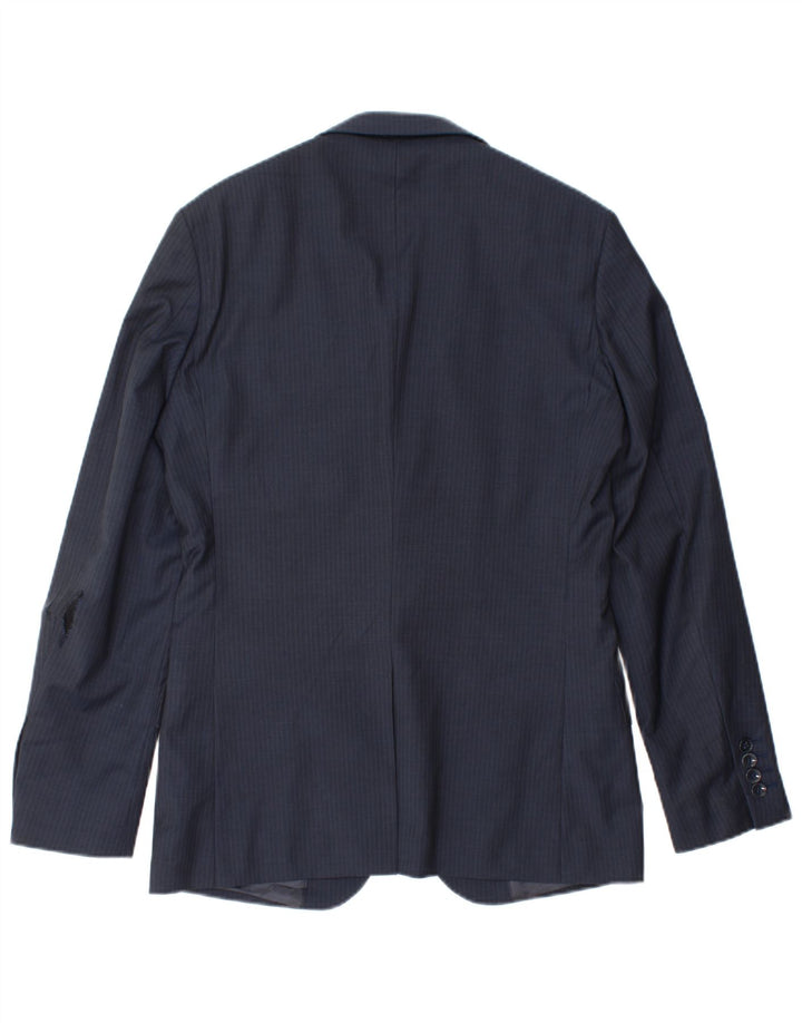 Reiss Chaqueta tipo blazer con 1 botón para hombre UK 36 Small Lana azul marino