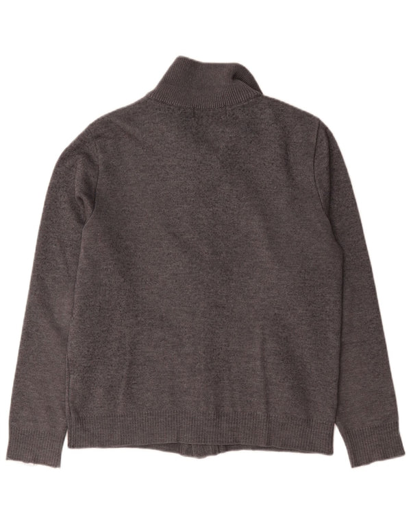 Zara Hombre Cárdigan Sueter Grande Lana Gris