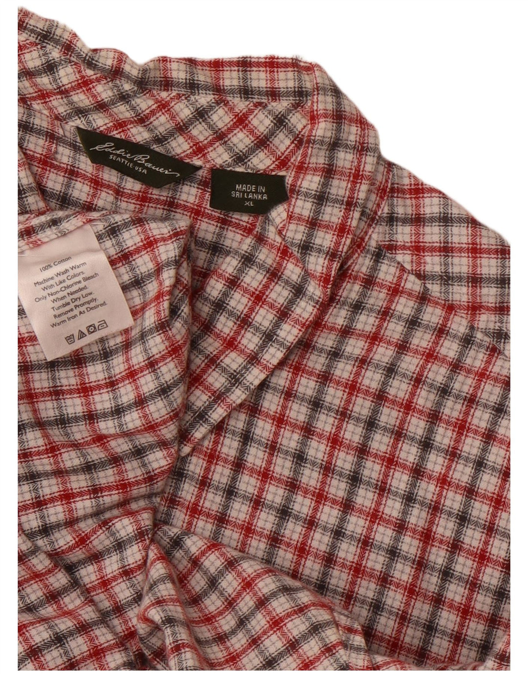 Eddie Bauer Camisa para mujer UK 40 XL Algodón a cuadros multicolor