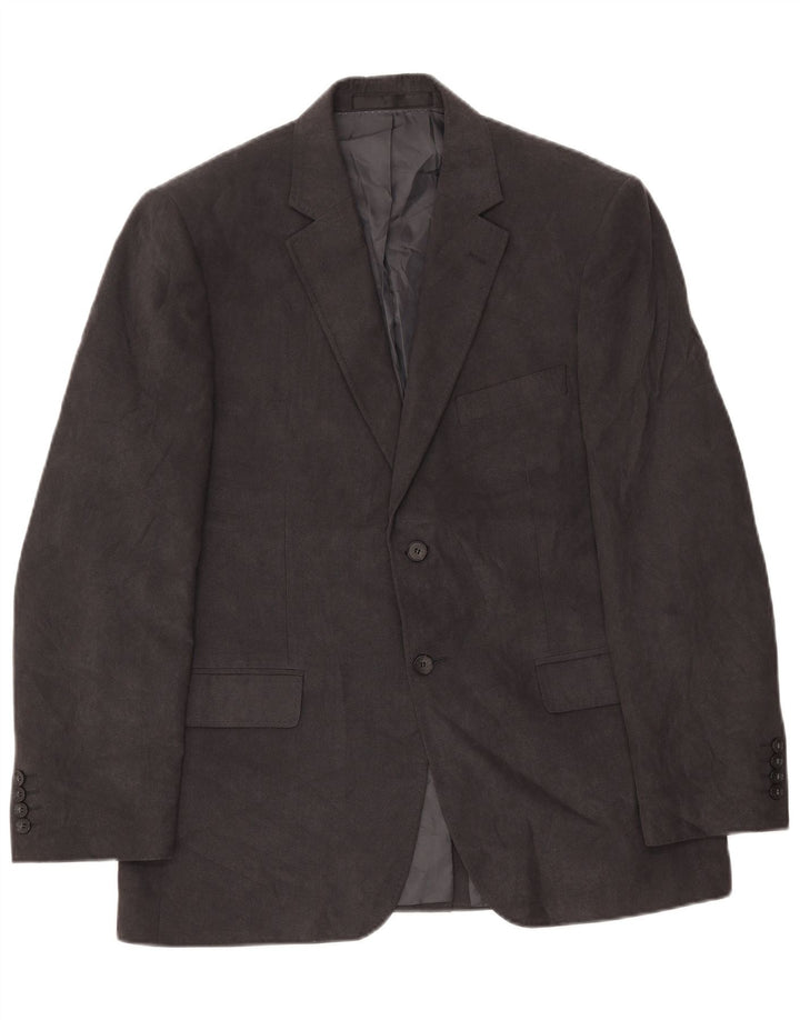Marks & Spencer Chaqueta tipo blazer de corte regular con 2 botones para hombre UK 40 Large Grey