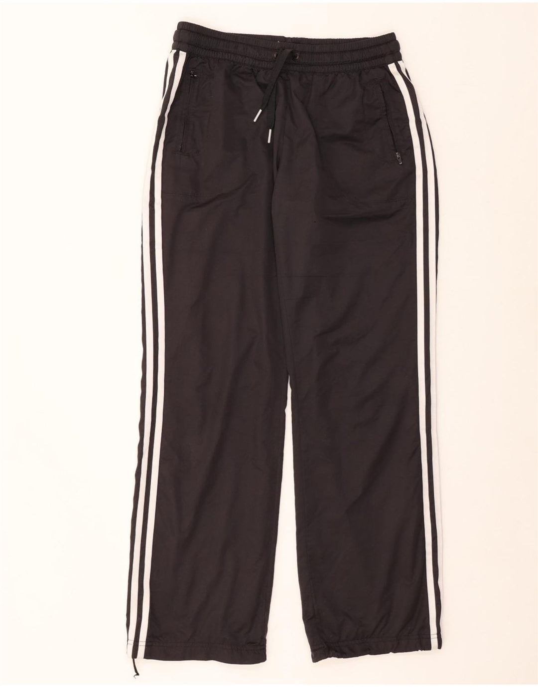 ADIDAS Mujer Climalite Chándal Pantalones UK 12 Mediano Negro Poliéster
