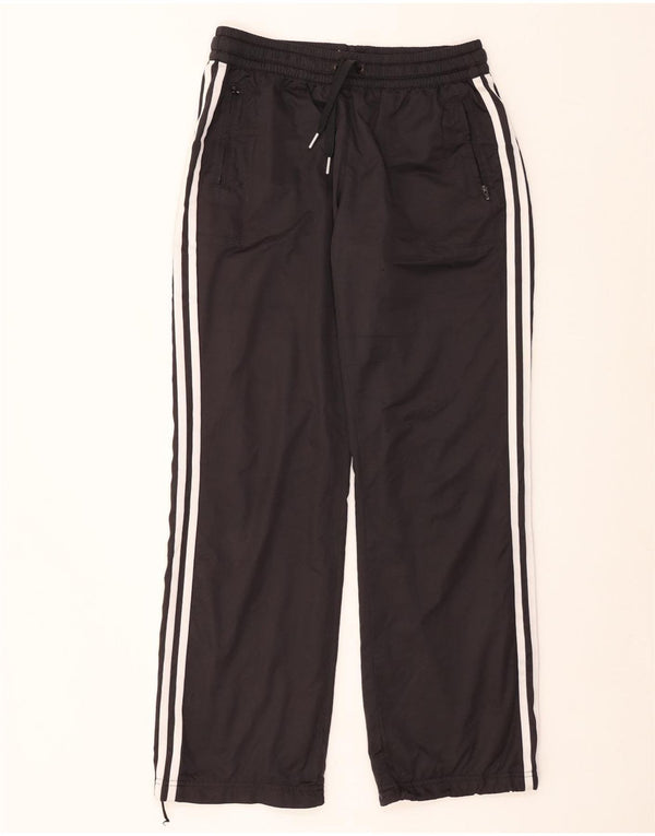 ADIDAS Mujer Climalite Chándal Pantalones UK 12 Mediano Negro Poliéster