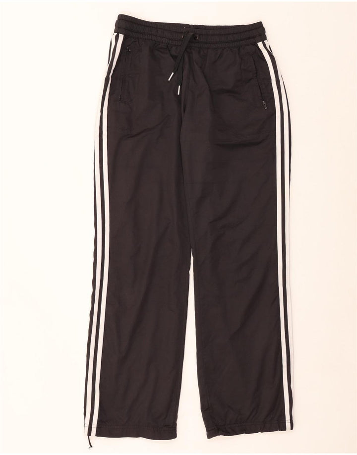 ADIDAS Mujer Climalite Chándal Pantalones UK 12 Mediano Negro Poliéster