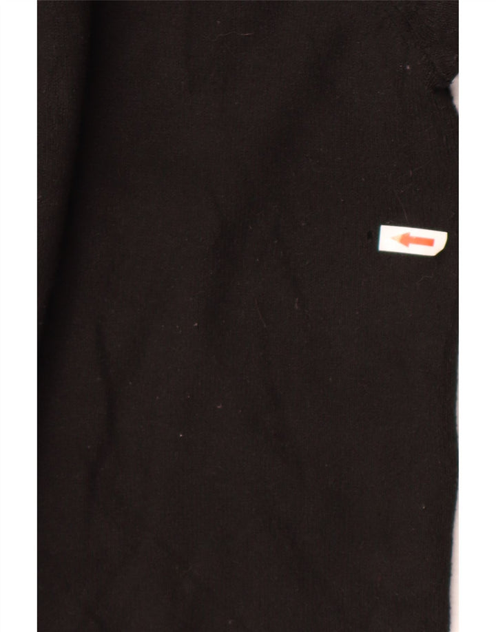 Marks & Spencer Jersey con cuello vuelto para hombre, talla pequeña, poliéster negro