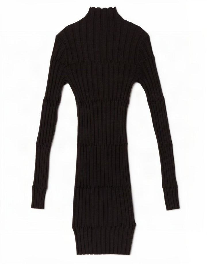 Zara Mujer Vestido Ajustado UK 8 Pequeño Poliéster Gris
