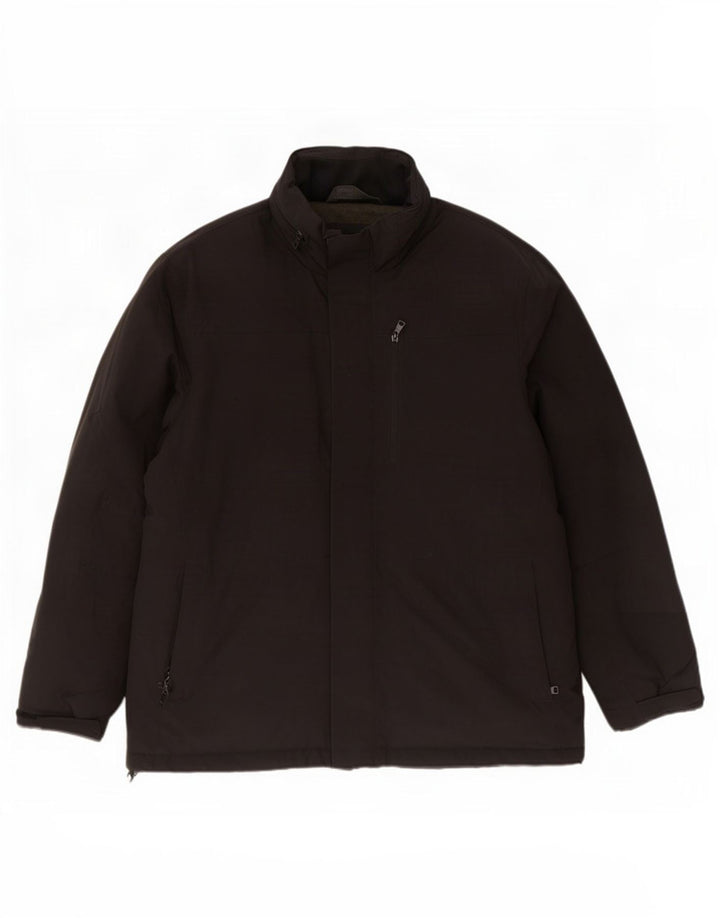 Marks & Spencer Chaqueta cortavientos con capucha para hombre UK 44 2XL Poliéster negro