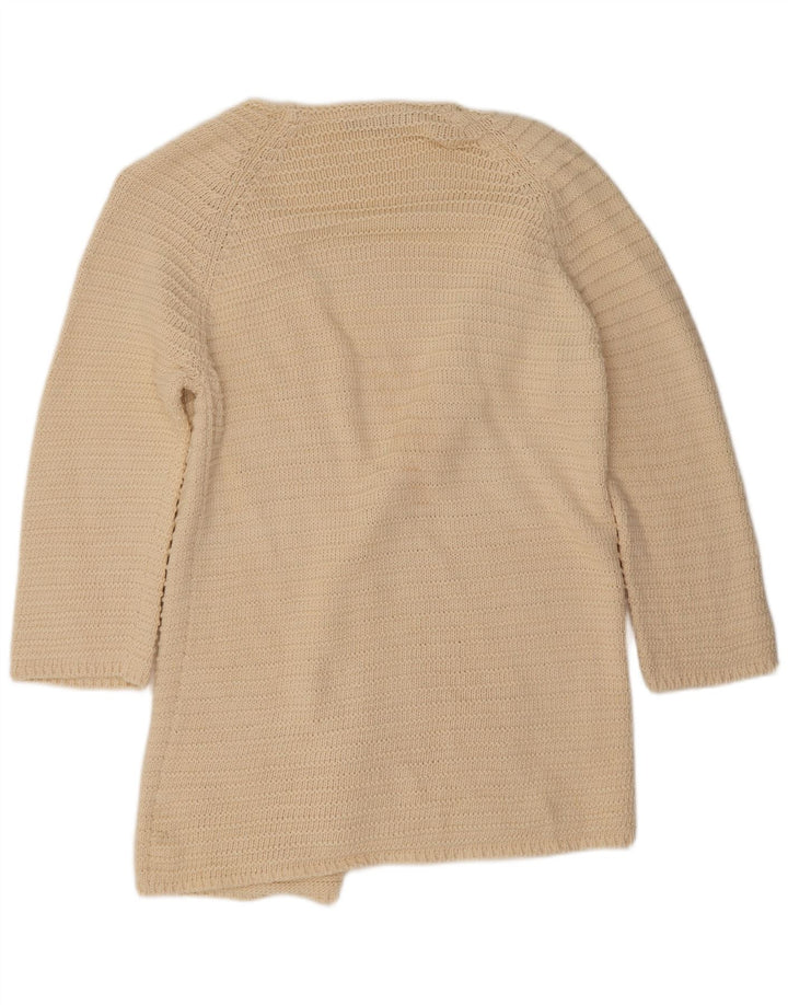 French Connection Suéter tipo cárdigan largo para mujer UK 40 Small Off White