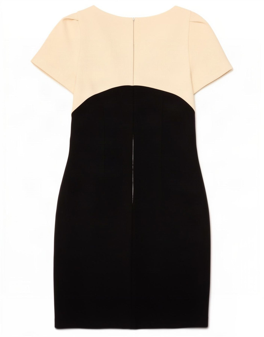Luisa Spagnoli Vestido tubo IT 44 Mediano Lana color block blanco