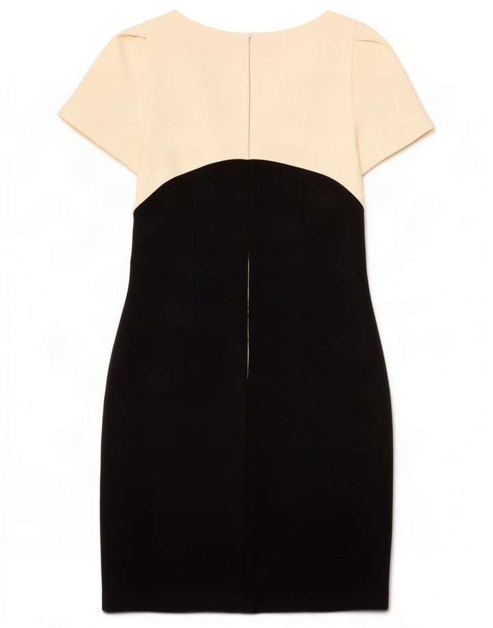 Luisa Spagnoli Vestido tubo IT 44 Mediano Lana color block blanco