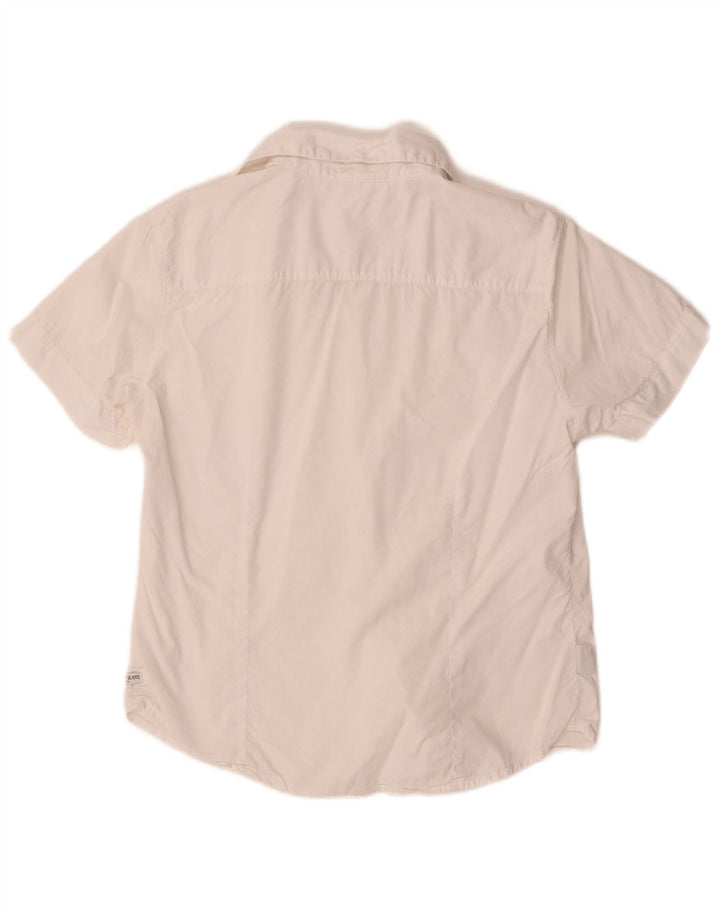 MURPHY & NYE Camisa de manga corta para mujer UK 44 Grande Algodón blanco