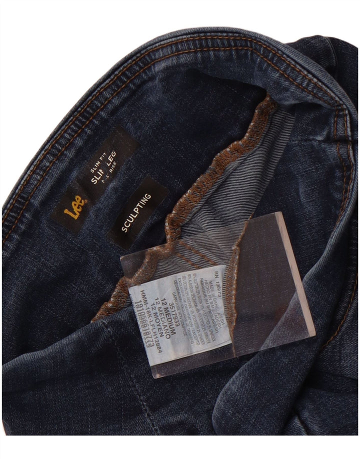 Lee Jeans ajustados de tiro medio para mujer, talla 12, grande, W30 L30, algodón azul