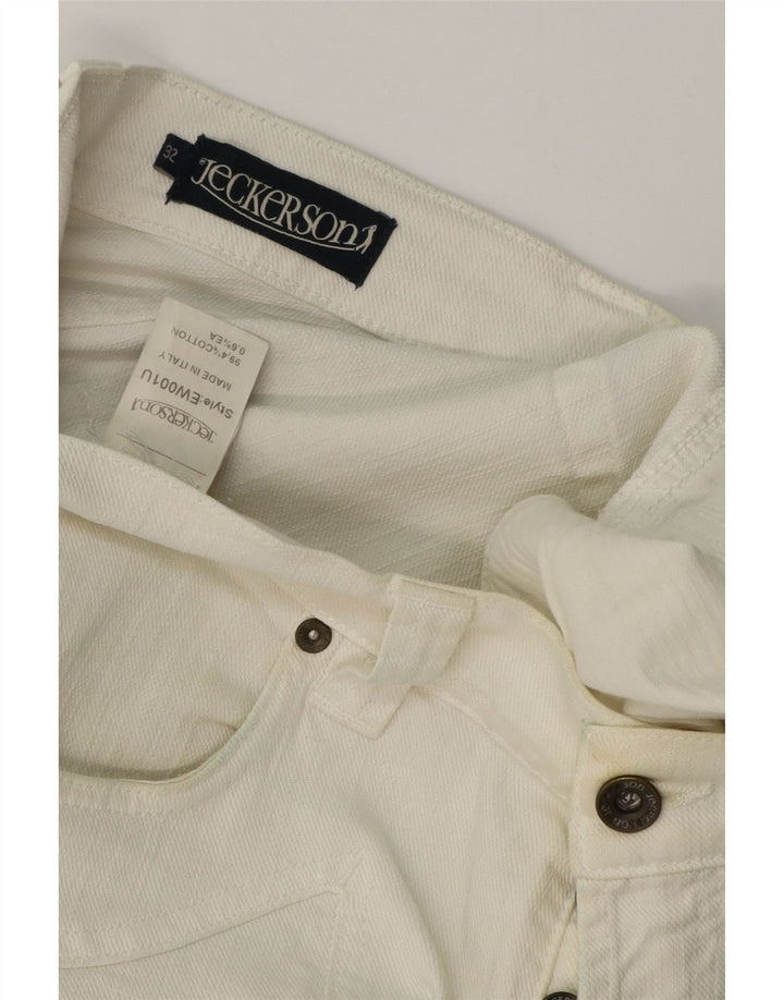 JECKERSON Vaqueros rectos para hombre W32 L32 Algodón blanco