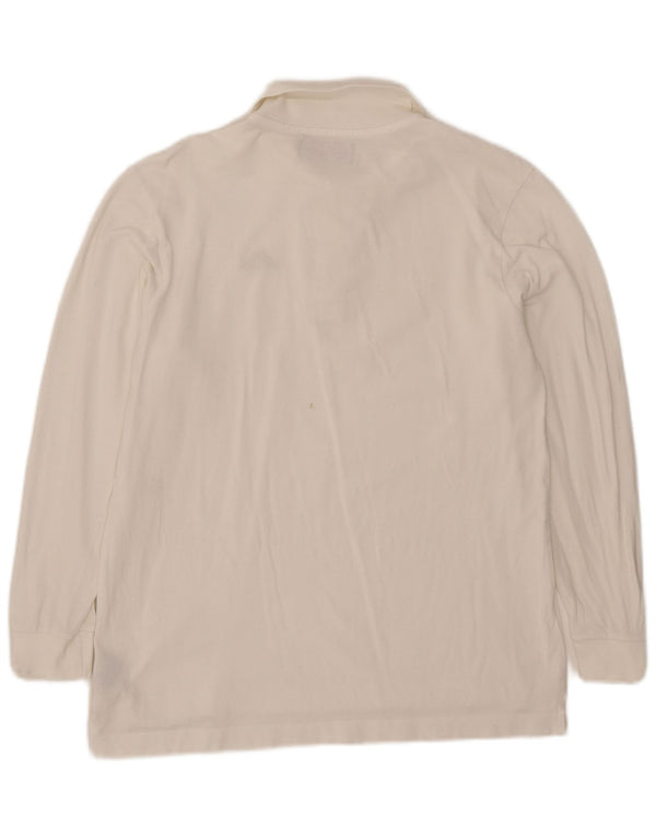 Kappa Polo De Manga Larga De Algodón Blanco Mediano Hombre