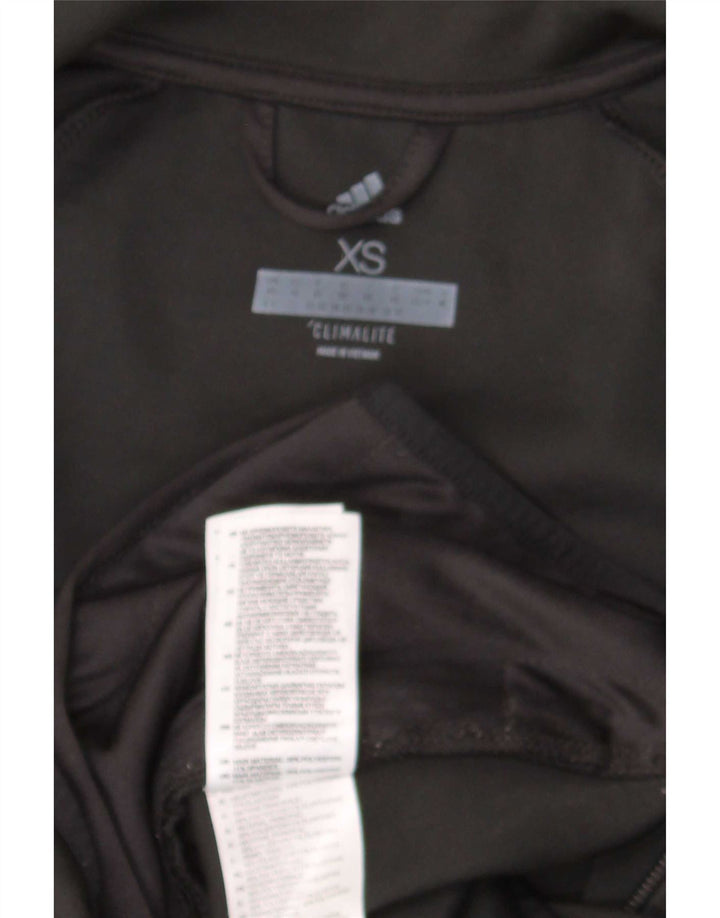 Adidas Mujer Climalite Chándal Top Chaqueta UK 4/6 XS Negro Poliéster