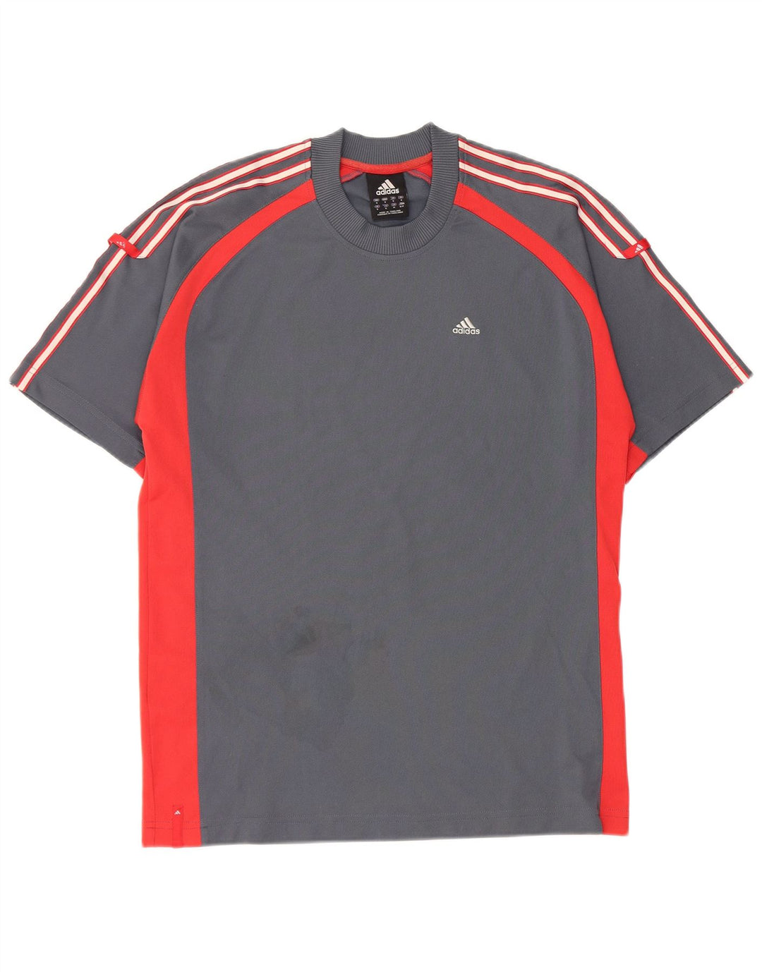 ADIDAS Camiseta para hombre Top Small Gris Colorblock Poliéster