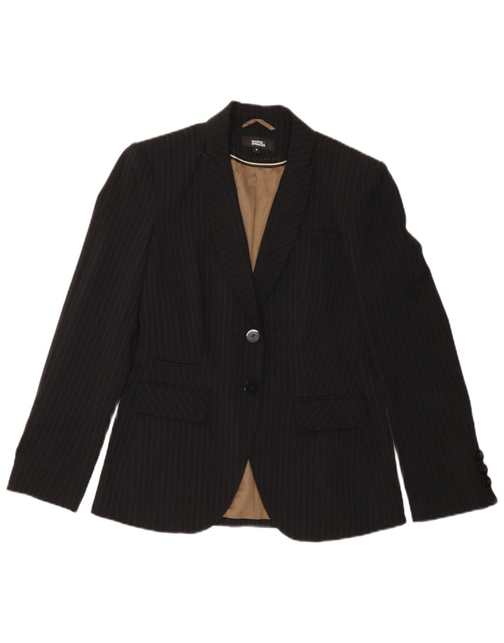Marks & Spencer Chaqueta tipo blazer de 2 botones para mujer UK 8 Small Black Pinstripe