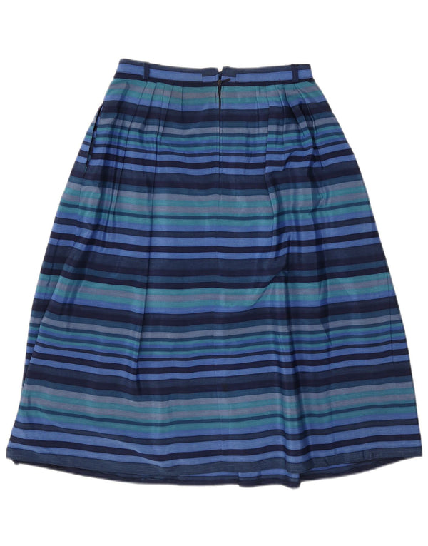 Falda vintage para mujer A-Line EU 38 Mediana W28 Poliéster a rayas azules
