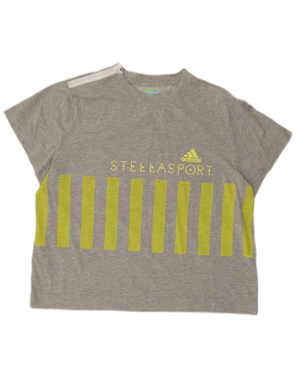 ADIDAS X STELLA MCCARTNEY Camiseta gráfica para mujer Top ES 20/22 XL Gris
