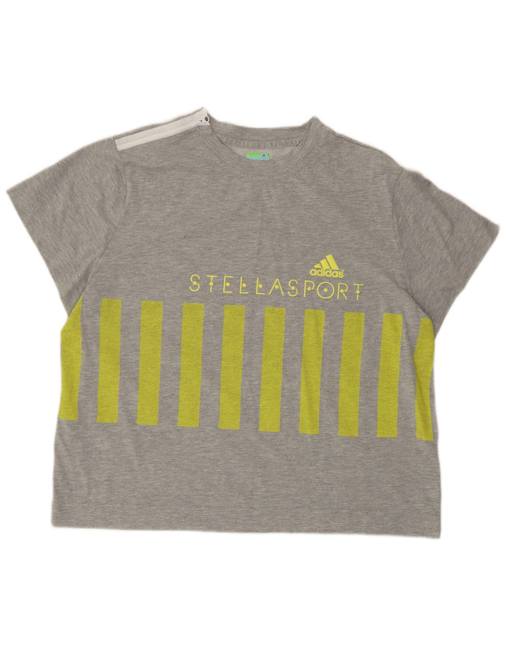 ADIDAS X STELLA MCCARTNEY Camiseta gráfica para mujer Top ES 20/22 XL Gris
