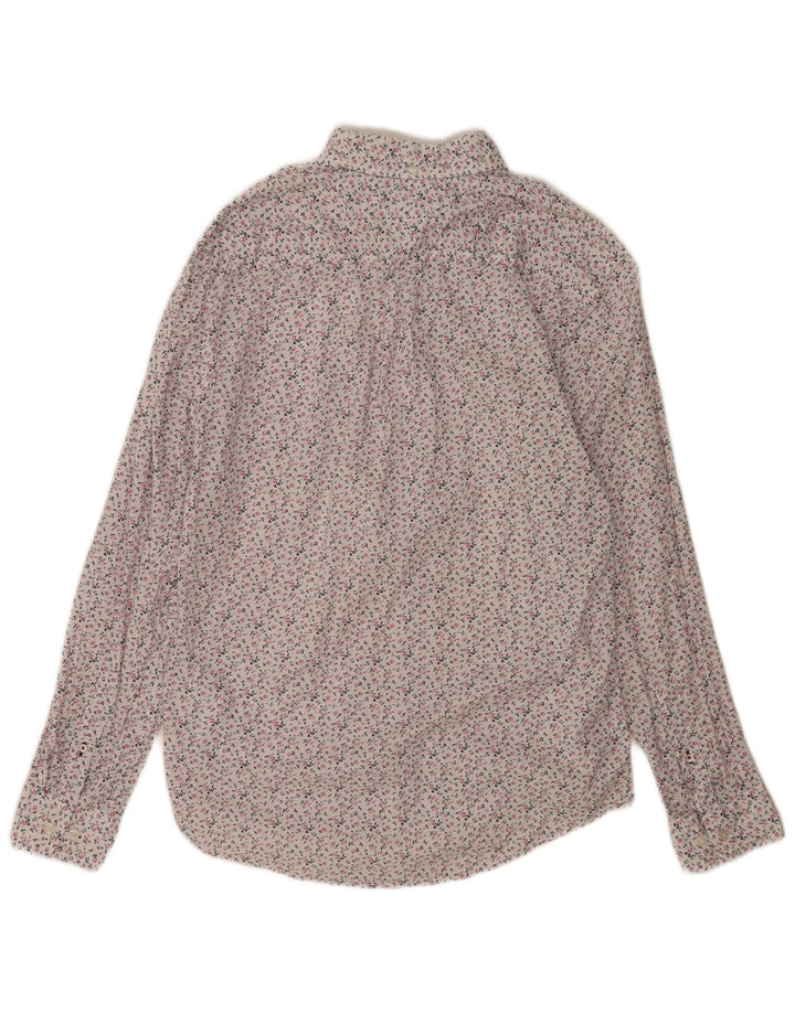 Camisa Tommy Hilfiger Hombre Grande Algodón Floral Blanco