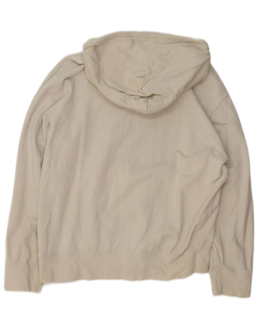 ADIDAS Sudadera con capucha para mujer UK 14 Mediana de algodón blanco roto