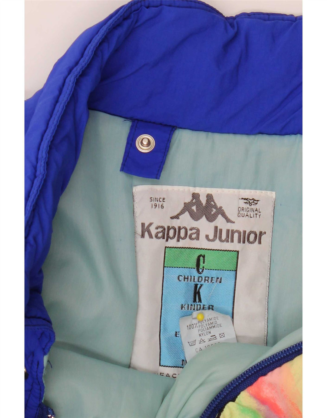 Kappa Chaqueta de esquí de ajuste relajado con gráfico para niños 15-16 años Bloque de color azul