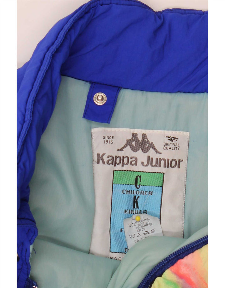 Kappa Chaqueta de esquí de ajuste relajado con gráfico para niños 15-16 años Bloque de color azul