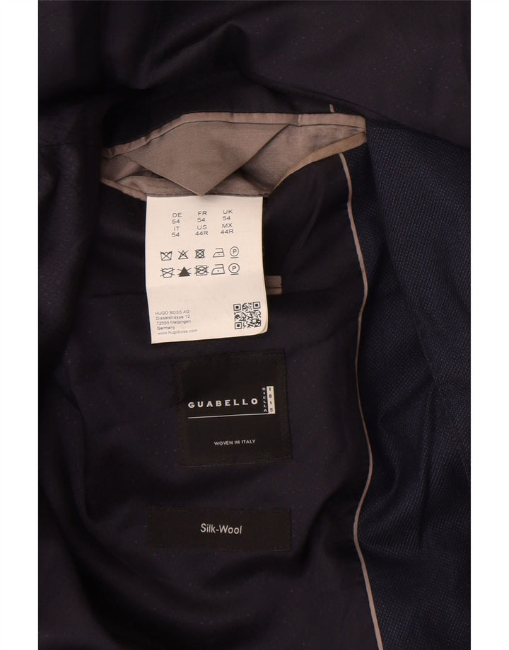 Hugo Boss Chaqueta tipo blazer de 2 botones para hombre EU 54 2XL Lana azul marino