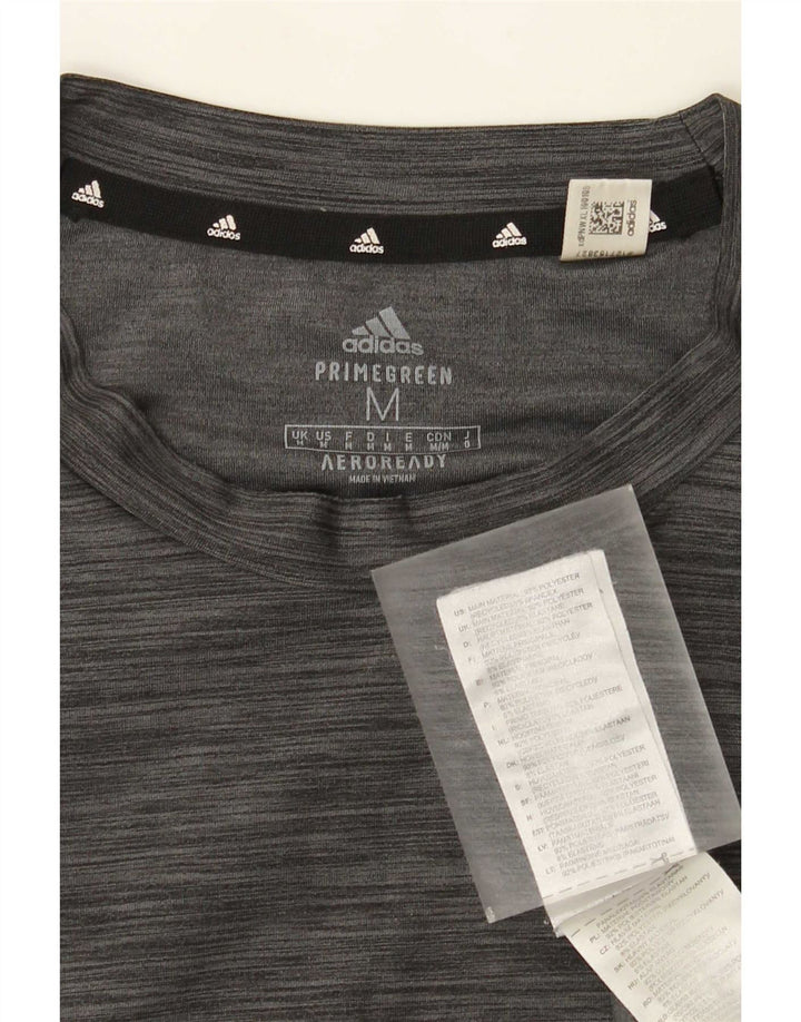 Adidas Hombre Aeroready Camiseta Top Poliéster Moteado Gris Medio