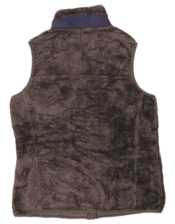 L.L.BEAN Chaleco polar para mujer UK 44 Poliéster gris medio