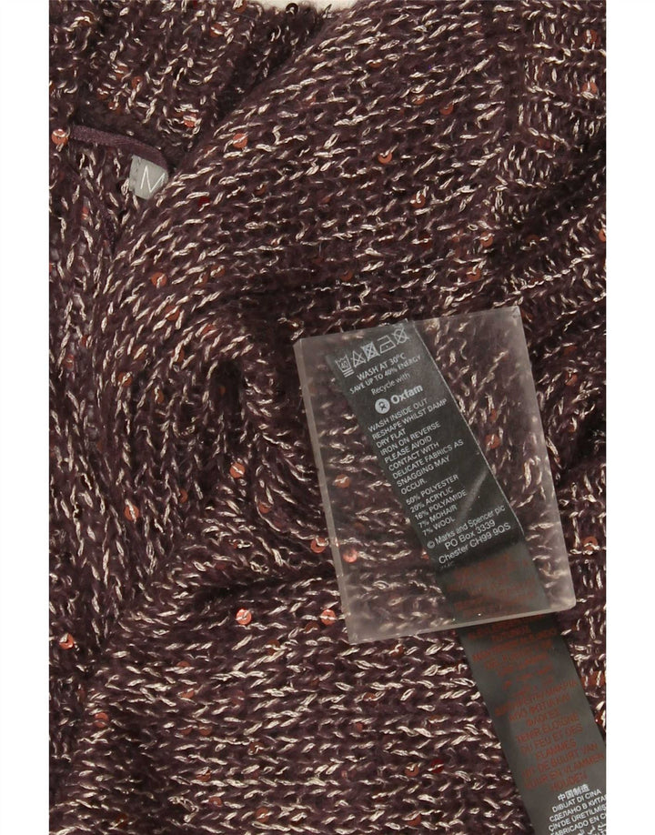 Marks & Spencer Suéter tipo cárdigan abierto para mujer UK 40 XL Poliéster marrón