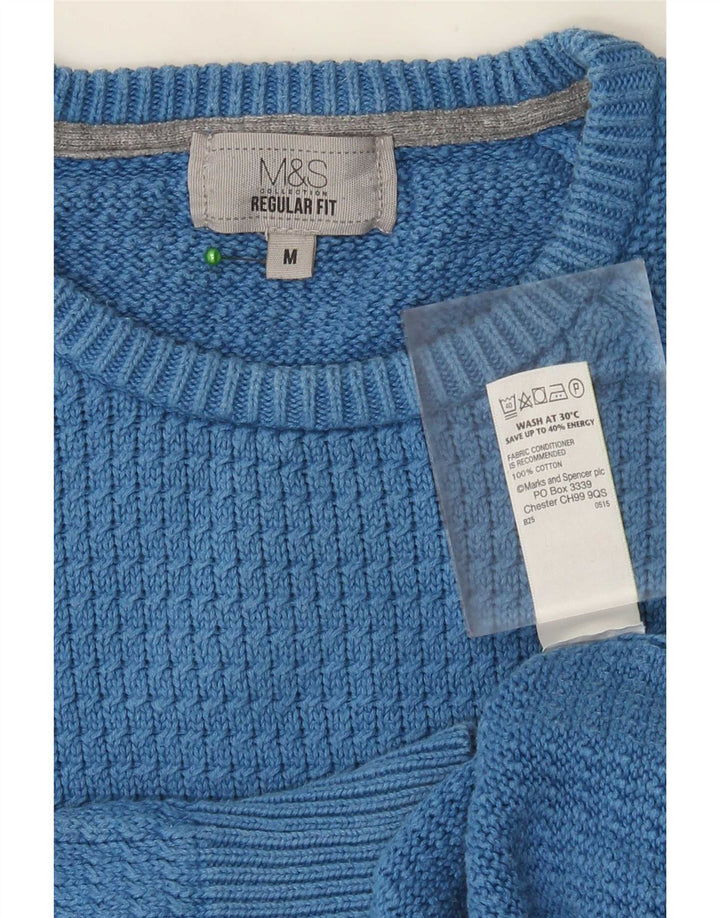 Marks & Spencer Jersey tipo jersey con cuello redondo y ajuste regular para hombre Azul medio