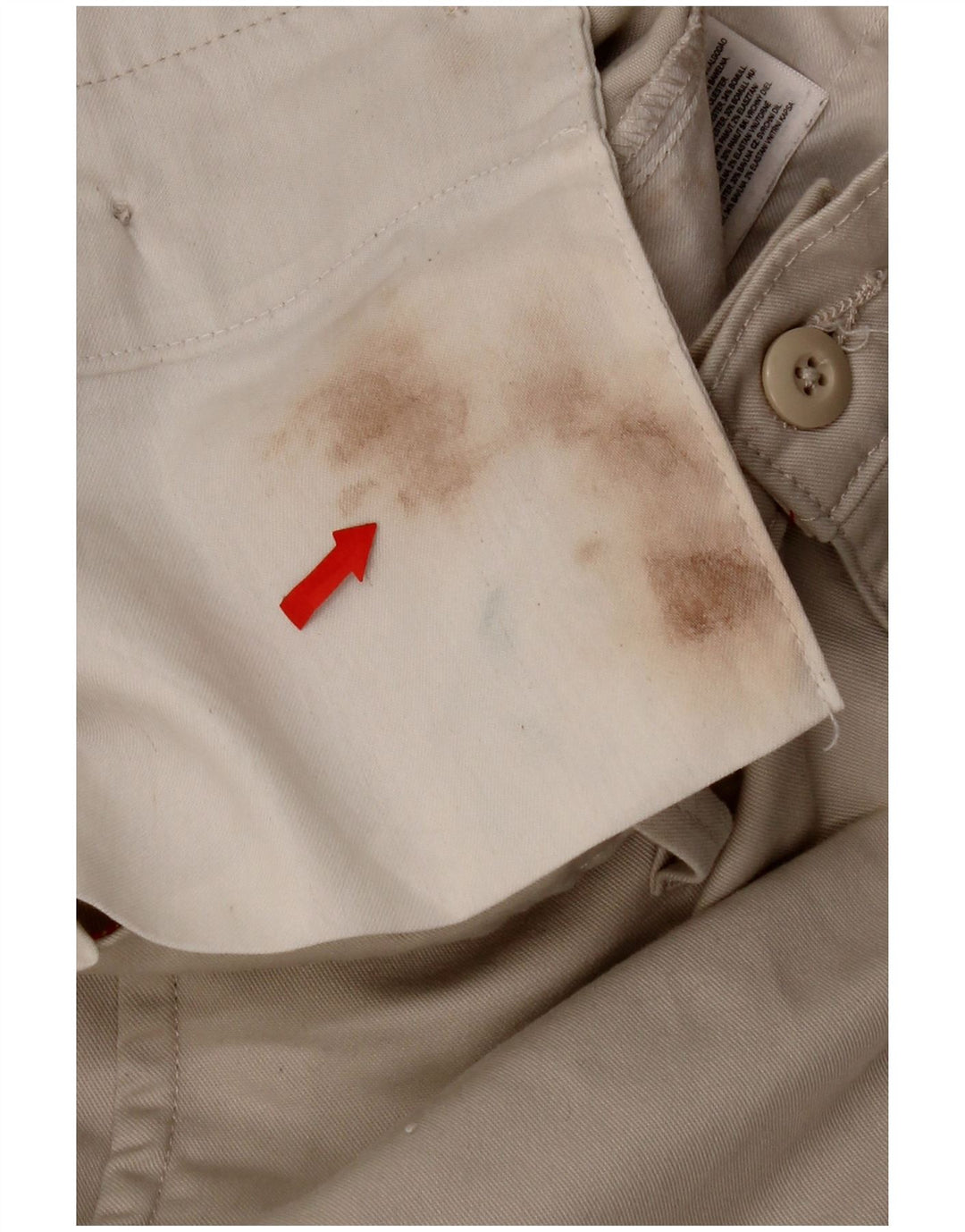 Pantalón chino holgado de hombre Vans W30 L29 Poliéster beige