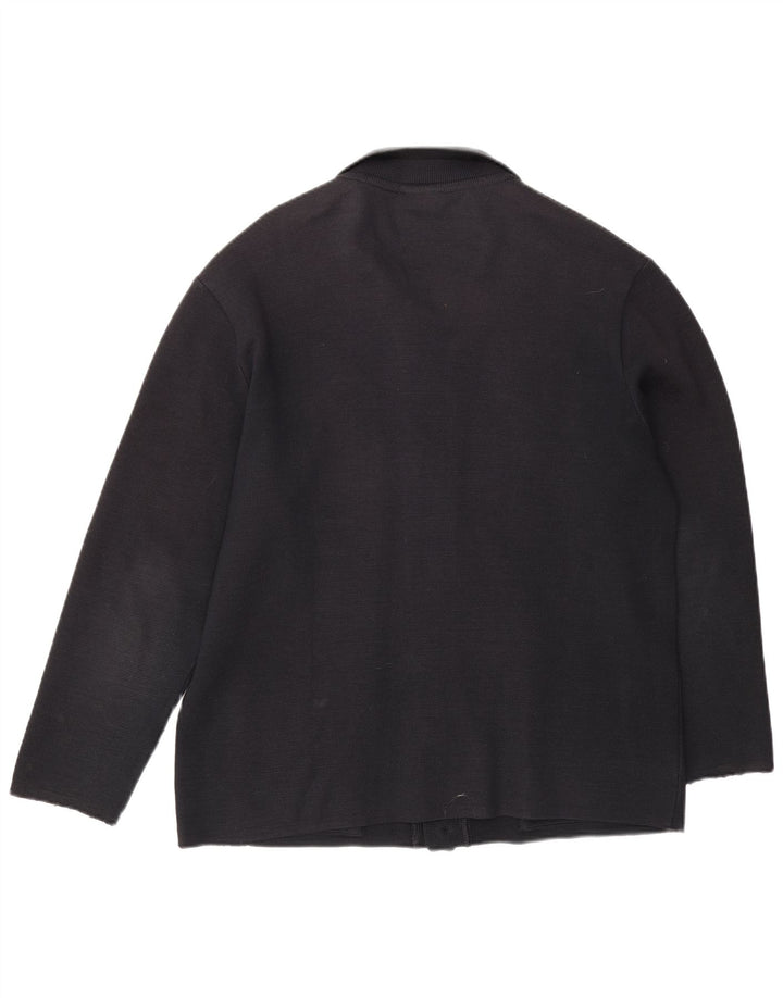 Lacoste Cárdigan para hombre IT 52 Large Lana azul marino