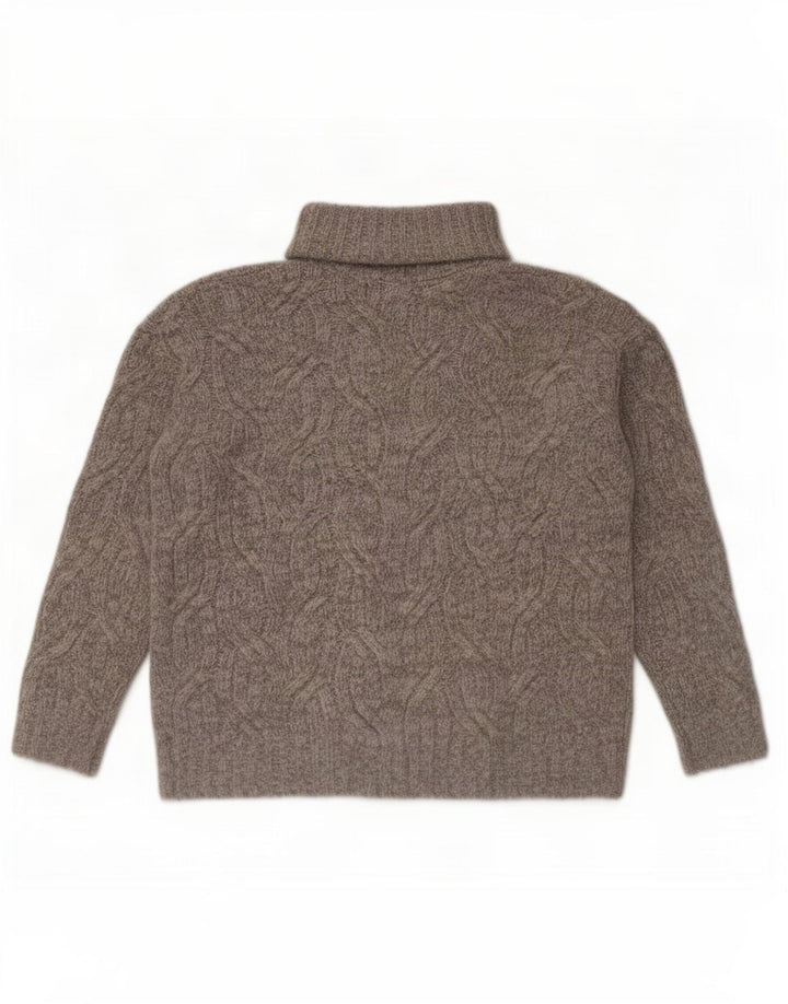 Marks & Spencer Suéter extragrande con cuello vuelto para mujer UK 10 Small Grey