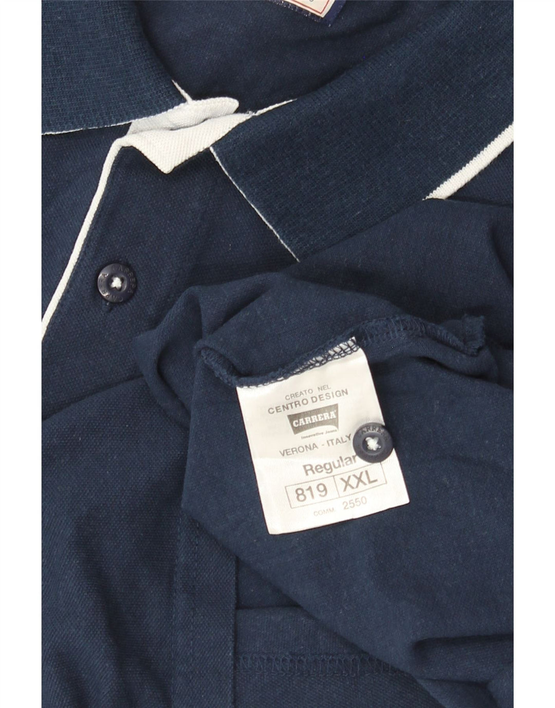Polo Carrera Hombre 2XL Azul Marino Algodón