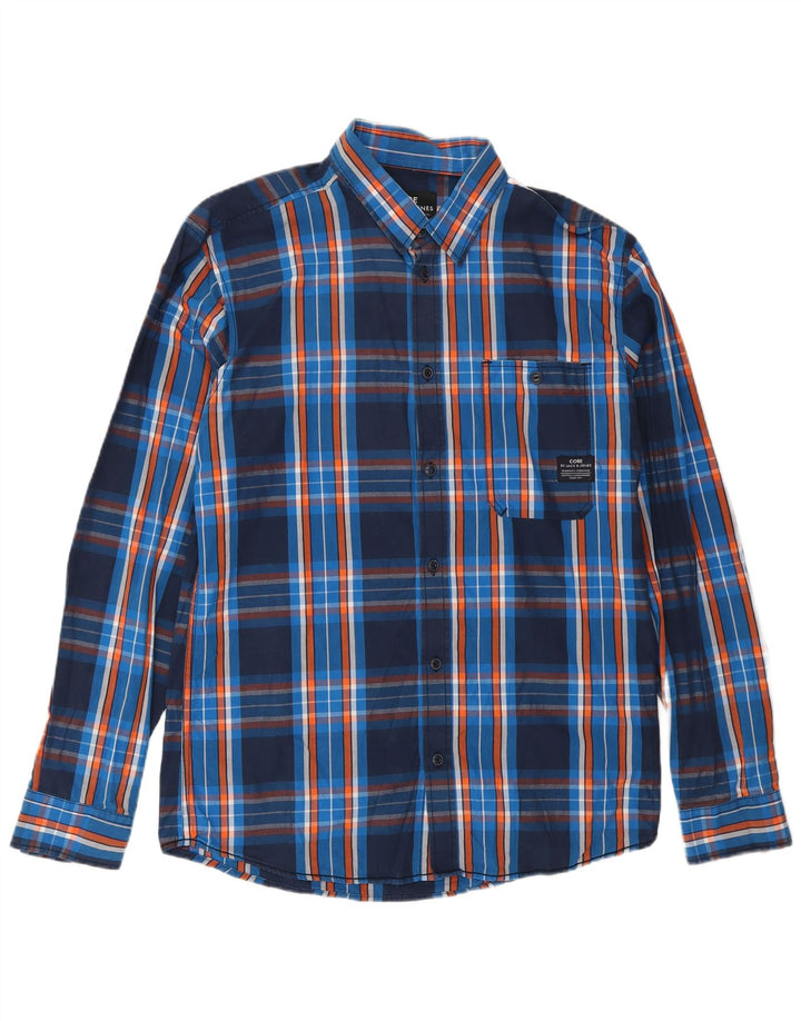 Camisa Jack & Jones Hombre Large Blue Check Algodón