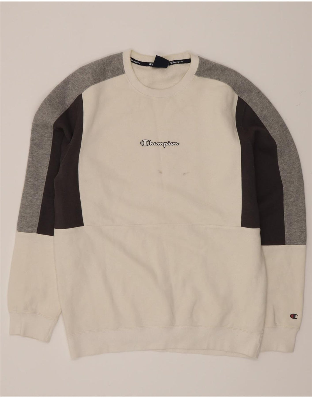 Champion Sudadera Jumper XL Blanco Colorblock Algodón