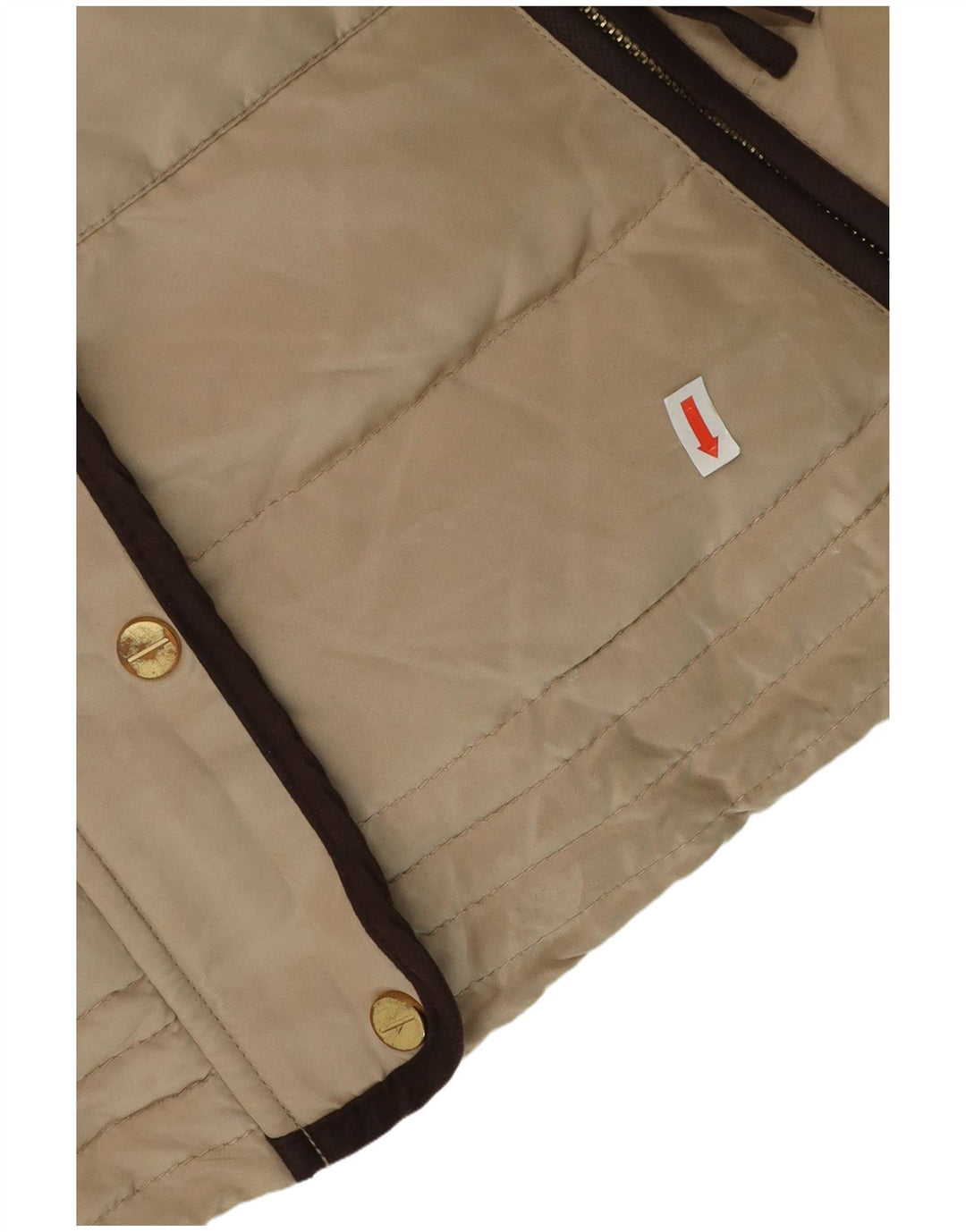 Zara Mujer Chaqueta Acolchada ES 40 XL Poliéster Beige